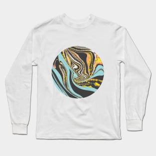 Wavy Marbling Long Sleeve T-Shirt